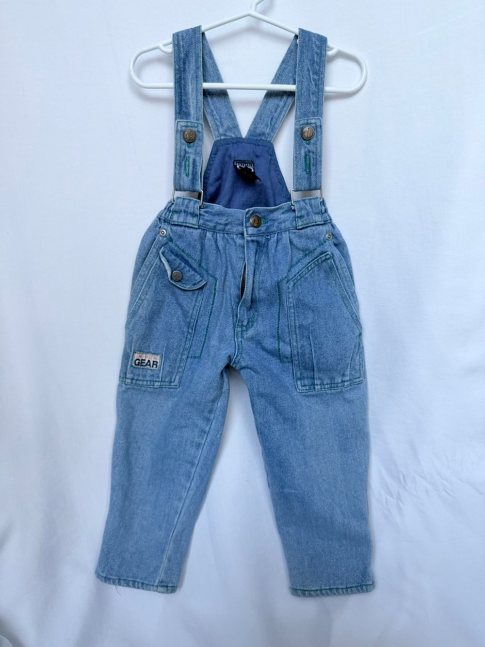 VINTAGE 90s Denim Overalls California Profile 2T